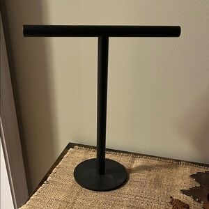 Modern Black T-Bar Jewelry Holder